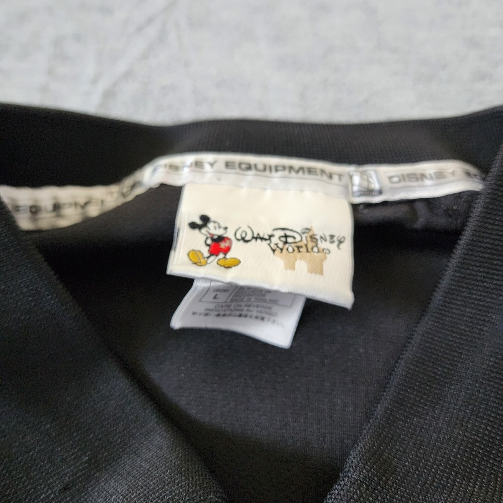 Disney World Mickey Size Large Black Short Sleeve Polo Shirt - Picture 3 of 8